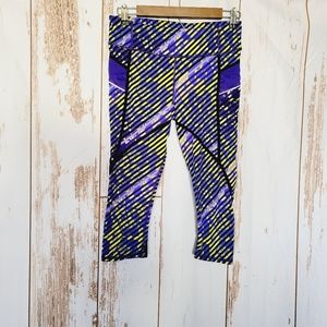 Vibrant abstract workout capris